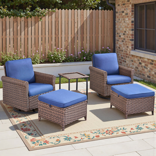 99 Series 5-Piece Outdoor Wicker Patio Conversation Set