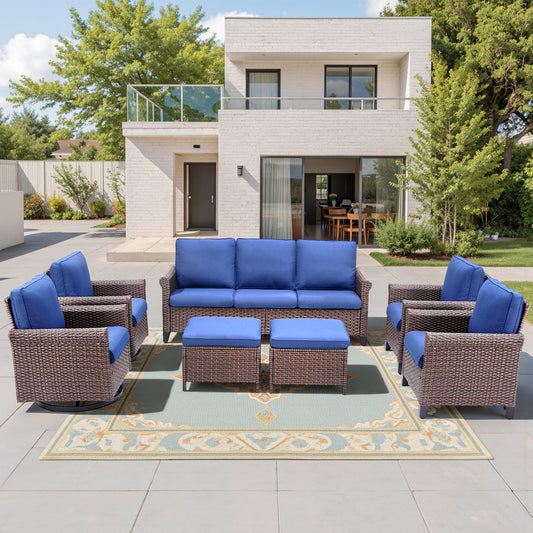 99 Series 7-Piece Outdoor Wicker Patio Conversation Set