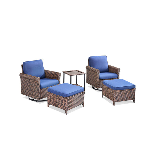 99 Series 5-Piece Outdoor Wicker Patio Conversation Set