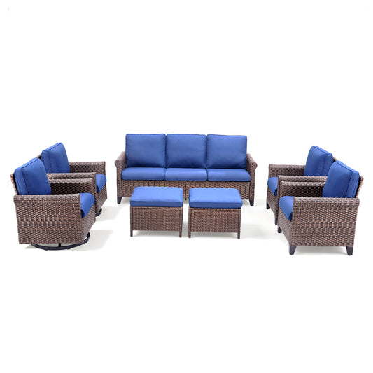 99 Series 7-Piece Outdoor Wicker Patio Conversation Set